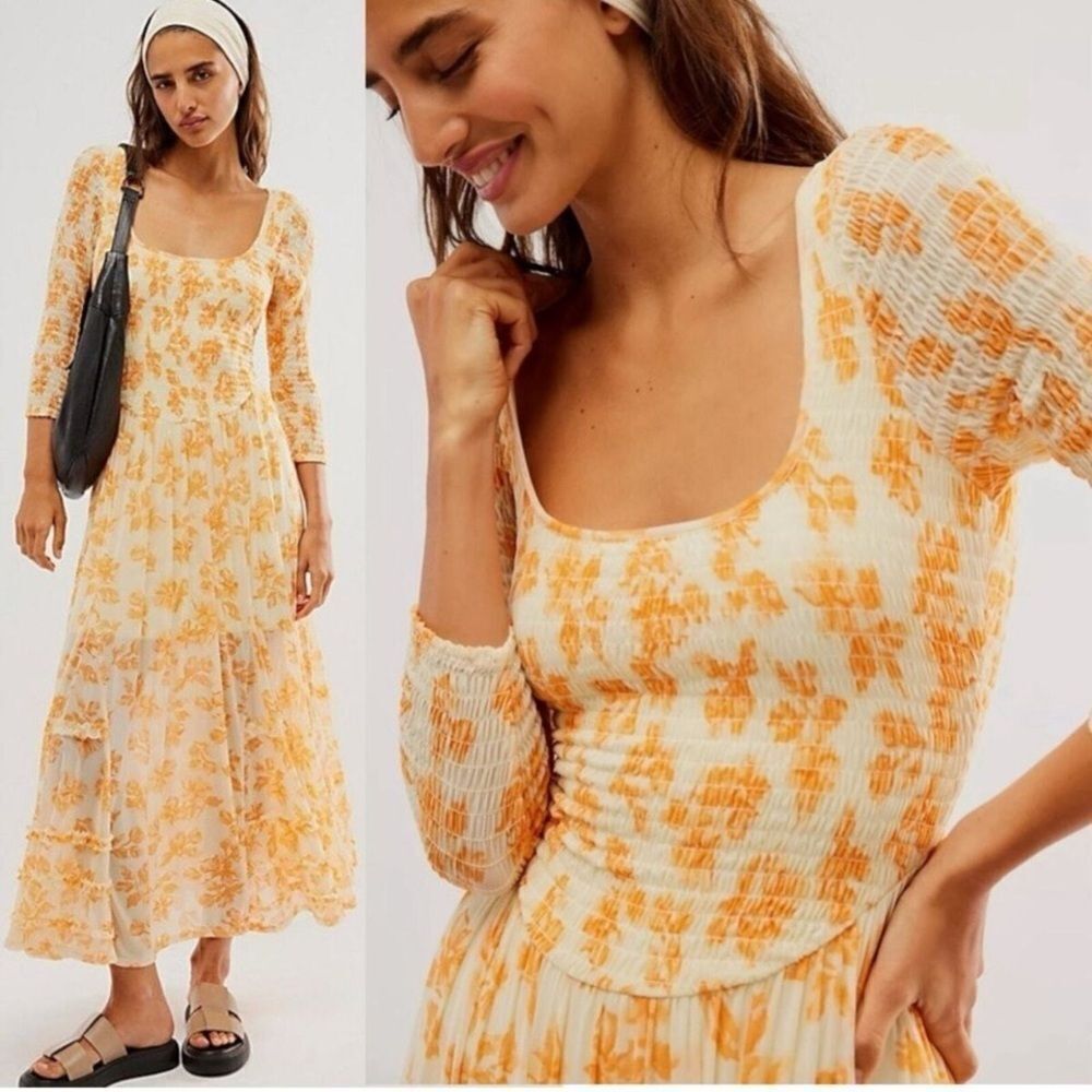 Free People size Large It's Fate Midi Dress